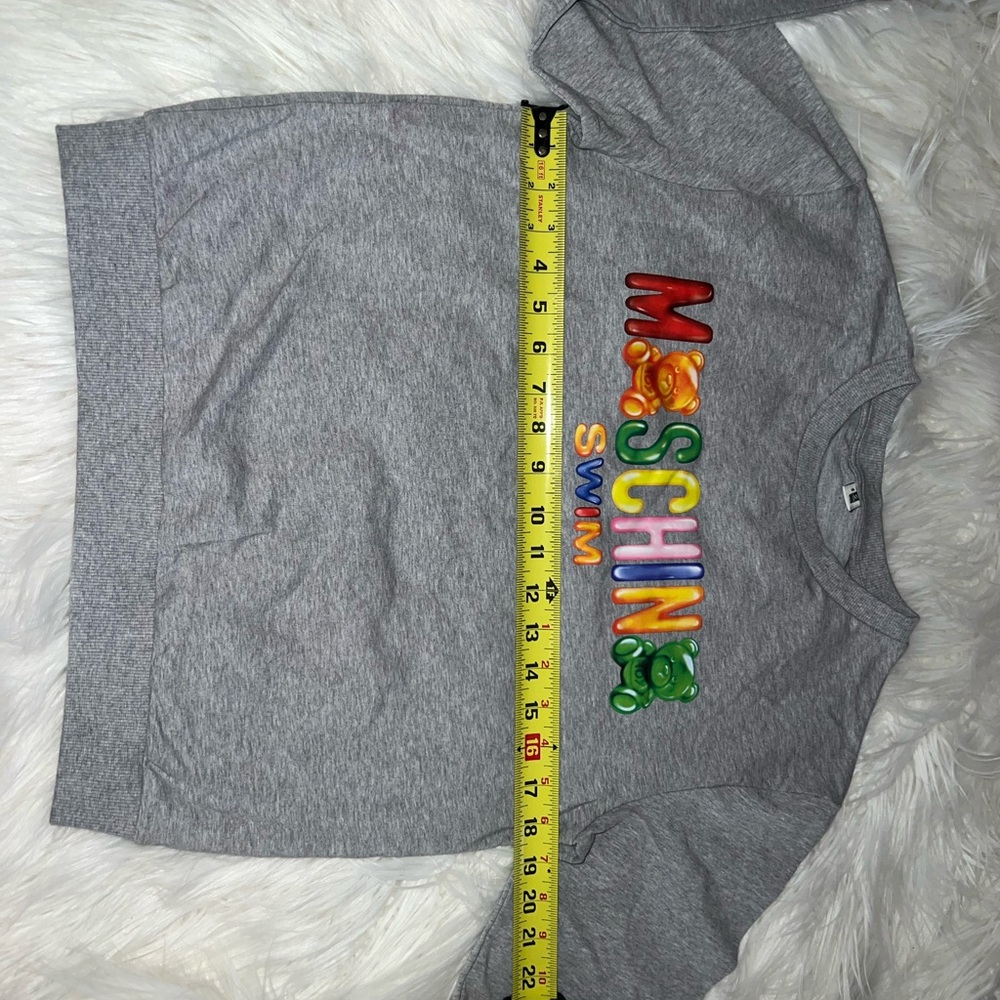 MOSCHINO Gummy Bear Logo Print Sweatshirt In Grey